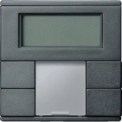 Buton KNX, 4 clapete, termostat si display, Antracit, Sistem M