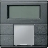 Buton KNX, 4 clapete, termostat si display, Antracit, Sistem M
