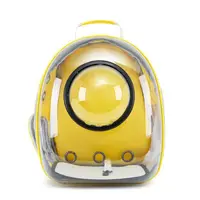 Rucsac pentru transport pisici, cu hublou, galben, 41 x 32 x 25 cm