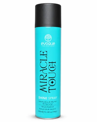 Spray pentru luciu par Evoque Professional Miracle Touch Shine Spray, 300 ml, cu Vitamina E si uleiuri naturale, efect glossy, par matasos si stralucitor