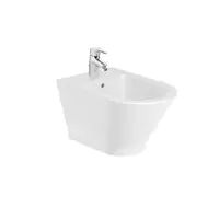 Bideu Roca The Gap Round A3570N6000, suspendat, cu orificiu pentru baterie standard, Alb