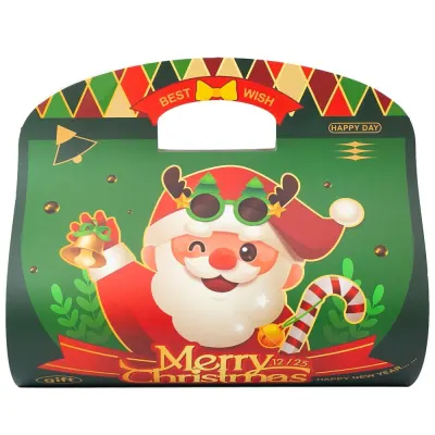 Cutie cadou Crăciun cu mâner și ambalaj exterior (set 25 buc)