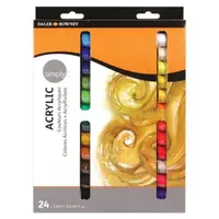Set 2 x Culori Acrilice Simply Daler Rowney, 24 Tuburi x 12 ml