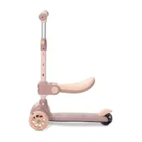 Trotineta pentru copii Lorelli Speedster Beige cu scaunel, roti din silicon cu led, ghidon reglabil, greutate admisa 50 kg