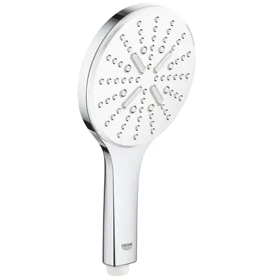 Para de dus Grohe Rainshower SmartActive 130 26544LS0, 1/2, universala, 3 pulverizari, anti-calcar, Crom/Alb
