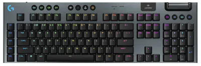Tastatură mecanică Logitech - G915 X Lightspeed Low-Profile, fără fir , Clicky, RGB, negru