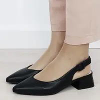 Pantofi negri comozi din piele naturala BY6888-3 02