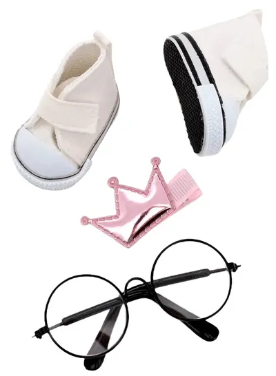 Orange Toys Sweet Sisters accesorii pentru păpuși - adidași albi, snood și ochelari