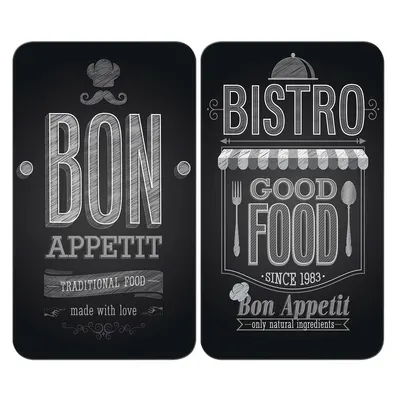 Set 2 protecții din sticlă pentru aragaz Wenko Bon Appetit, 52 x 30 cm