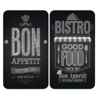 Set 2 protecții din sticlă pentru aragaz Wenko Bon Appetit, 52 x 30 cm