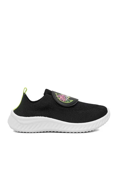 Pantofi sport copii - textil - negru - sistem inchidere Velcro