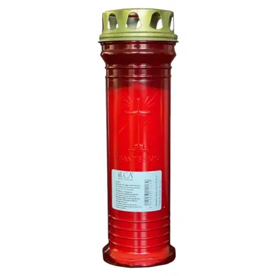 Candela Rosie Italia cu Capac Anti-vant, 96 Ore
