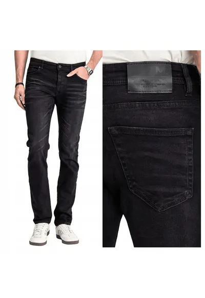 Blugi Barbati - Felix - Slim Fit - Talie Medie - 98% Bumbac - 2% Elastan - Fermoar - Lungi - 5 Buzunare - Albastru