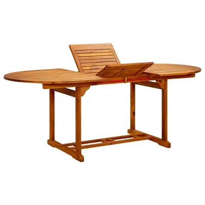 vidaXL Masă de grădină, (150-200) x 100 x 75 cm, lemn masiv de acacia