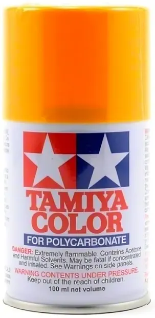 Vopsea spray Tamiya pentru suprafete transparente din policarbonat - PS-19 Camel Yellow (100 ml) (TAM86019)