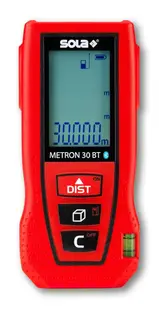 Telemetru cu laser roșu si bluetooth - 30m, METRON 30 BT - Sola-71025101
