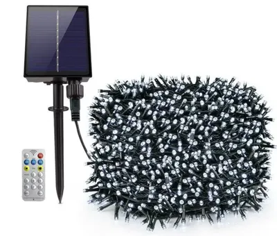 Instalatie solara decorativa 600 LED lungime 60 metri 1500 15 ALB RECE