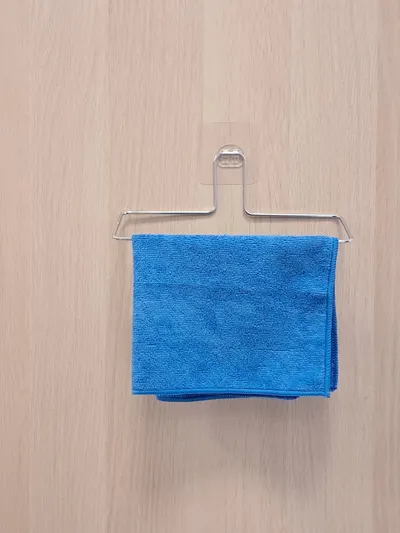 Suport prosoape baie / bucatarie, finisaj cromat, cu prindere prin lipire – montaj rapid in 5 minute fără găurire