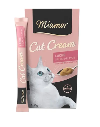 MIAMOR Cat Cream Recompensa crema pentru pisici, cu somon 6 x 15 ml