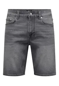 Pantaloni scurti din denim barbati Sons - 22034527 - Bumbac/Poliester - Gri - Gri