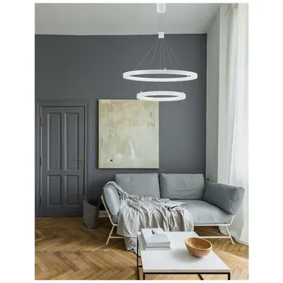 Lampa suspendata EMPATIA Nisipiu Alb Aluminiu LED 60 Wat 230 Volt 4200Lm 3000K IP20