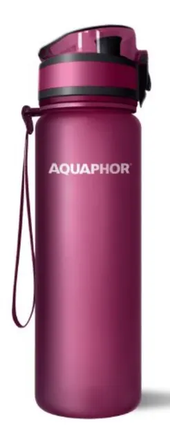 Sticlă filtrantă pentru apă Aquaphor - City, Filter, 0.5 l, rubi