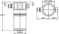 Uscator aer conditionat potrivit AUDI 80 B4, 90 B3, A4 B5, A6 C5, CABRIOLET B3, COUPE B3; VW PASSAT B5 1.6-4.2 04.87-01.05