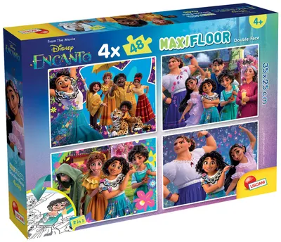 Puzzle cu două fețe Lisciani pentru colorat 4 х 48 piese- Encanto