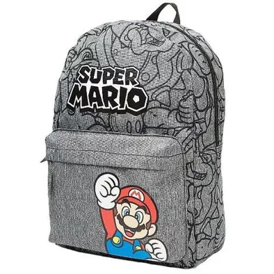 Rucsac Super Mario cu buzunar frontal, 32x25x10 cm