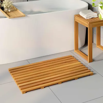 vidaXL Covoraș de baie natural 80 x 48 cm Lemn Solid de Acacia