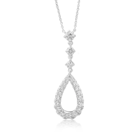 Lant cu pandantiv din aur alb cu diamante de 0.46ct