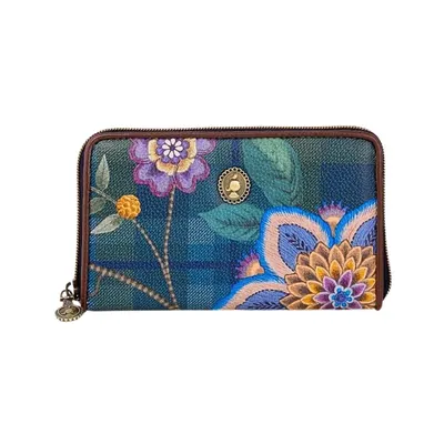 Portofel Willow, Pip Studio, Dark Blue, 18x3x11 cm, colecția Flores Felices