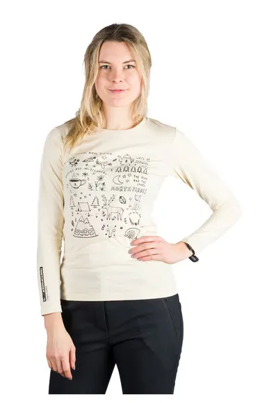 Women's organic cotton t-shirt RIYA - Crem