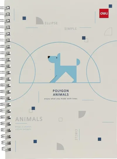 Caiet spiralat Deli - Animale, ELA560, A5, 60 de coli, asortiment