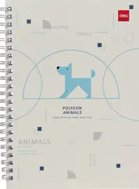 Caiet spiralat Deli - Animale, ELA560, A5, 60 de coli, asortiment