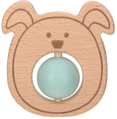 Inel gingival Lassig - Little Chums Dog, albastru