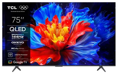 Televizor Smart TCL – 75QLED810K, 75", QLED, 4K UHD, AiPQ Pro, 144Hz Game Accelerator, sistem audio ONKYO 2.1 Hi-Fi, negru