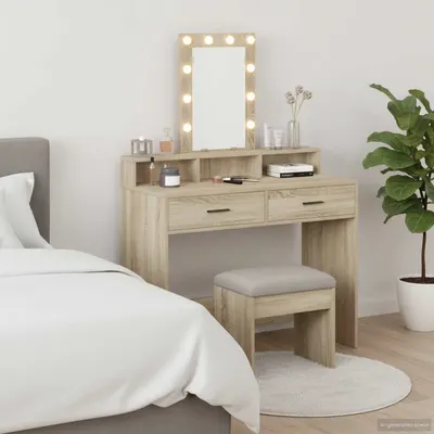 vidaXL Masă de Machiaj Maro 100 x 41 x 140 cm Lemn prelucrat