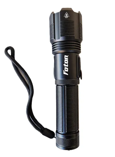 Lanterna premium Foton Super 0433 USB-C, cu zoom, LED 10W, aluminiu