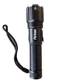 Lanterna premium Foton Super 0433 USB-C, cu zoom, LED 10W, aluminiu