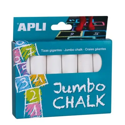 Crete jumbo APLI Kids - Colorate, ø 25 х 105 mm, 6 buc
