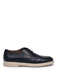 Pantofi de piele cu siret - Albastru ultramarin