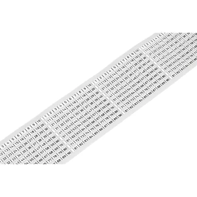 Marking strips; on reel; 2.3 mm wide; plain; Self-adhesive; white