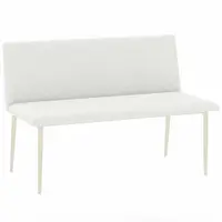 HOMCOM Scaun de sufragerie fără cotiere, material cu aspect de in, scaun de bucătărie cu spătar și picioare metalice, pentru living, Bej | Aosom Romania