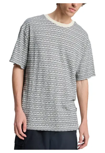 Tricou din bumbac cu model abstract Okano