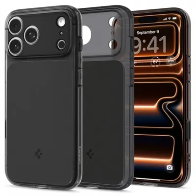 Husa MagSafe pentru Apple iPhone 17 Pro Max, Spigen, Ultra Hybrid T, Neagra Mata ACS10281