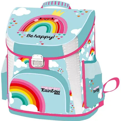 Ghiozdan școlar ergonomic Lizzy Card Happy Rainbow - Premium
