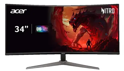 Monitor gaming Acer - Nitro ED340CUS3, 34'', 180Hz, 1 ms, VA, FreeSync