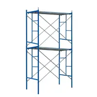 Schela circulabila -albastra- din otel H3400*L1800*W1219 mm cu 4 seturi de diagonale și 2 platforme