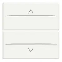 Buton dublu cu interblocare pentru storuri rulante Axolute - Alb - 2 module